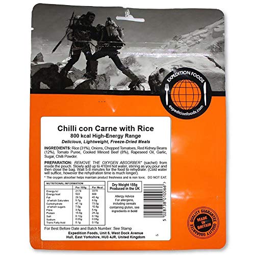 Expedition Foods High Energy Serving Chilli con Carne with Rice - Orange by