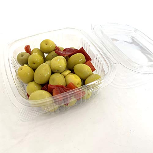 extiff – Juego de 50 recipientes fiambrera para ensalada con tapas desechables, 750 gr