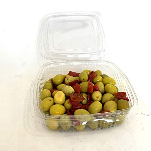 extiff – Juego de 50 recipientes fiambrera para ensalada con tapas desechables, 750 gr