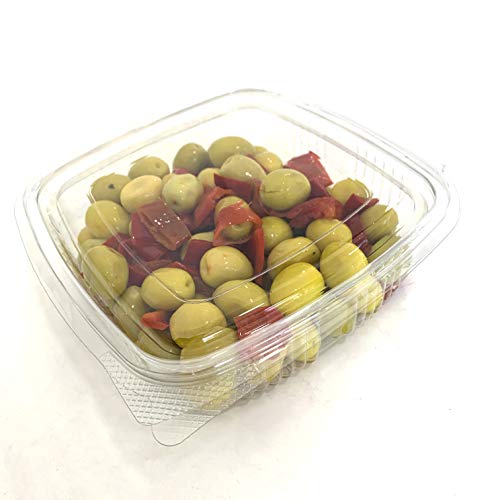 extiff – Juego de 50 recipientes fiambrera para ensalada con tapas desechables, 750 gr