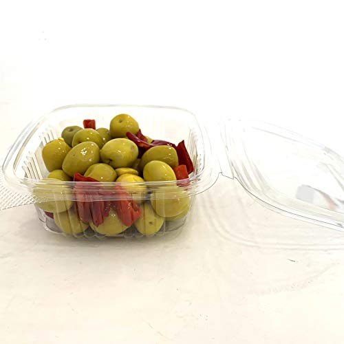 extiff – Juego de 50 recipientes fiambrera para ensalada con tapas desechables, 750 gr