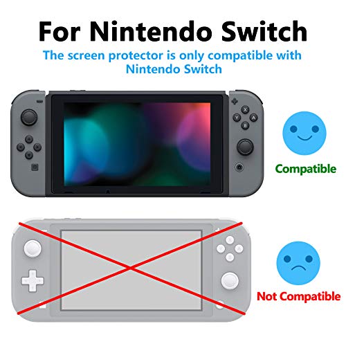 eXtremeRate 2 Protectores de Pantalla para Nintendo Switch Protector de Pantalla de Vidrio Templado Transparente HD con Borde Colores Anti-arañazos, Anti-Huella, Inastillable, Sin Burbujas(Sakura)