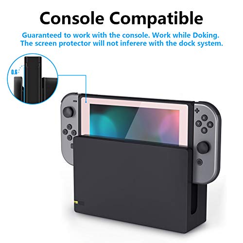 eXtremeRate 2 Protectores de Pantalla para Nintendo Switch Protector de Pantalla de Vidrio Templado Transparente HD con Borde Colores Anti-arañazos, Anti-Huella, Inastillable, Sin Burbujas(Sakura)