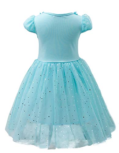 Eyekepper Vestido de Tutú con Dibujo de Princesa Elsa para Niña (100cm, Azul)