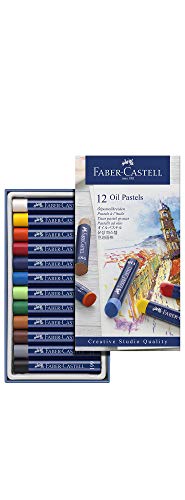 Faber-Castell 127012 - Estuche de cartón con 12 pasteles de aceite, multicolor