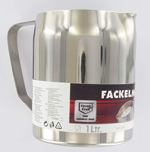 Fackelmann 28967 - Jarra para Calentar la Leche (1000 ml, Acero), Color Plateado