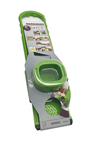 Fackelmann Mini Mandolina 2 en 1, pelador de Verduras, Acero Inoxidable