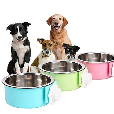 FANFEI 2l Perros/Conejos/pequeños Cuencos de Mascotas peludas Botellas/alimentadores/almacenes de Alimentos de Mascotas recipientes portátiles/alimentadores Que contienen Verde/Azul/Rosa, 2L, Rosa, L