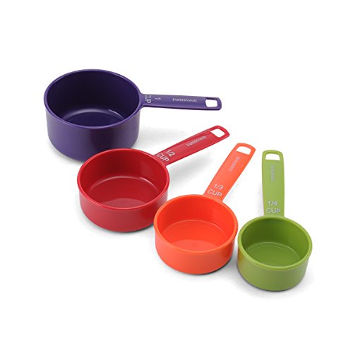 Farberware - Juego de 4 tazas medidoras de color, colores mezclados, tamaño pequeño