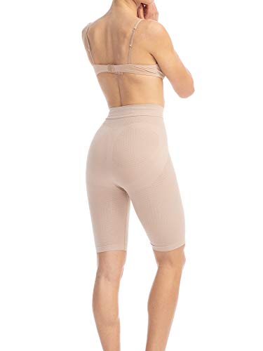 Farmacell 312 (Carne, M/L) Faja Pantalon Moldeadora y contenitiva con Efecto masajeador y Anti-Celulitis