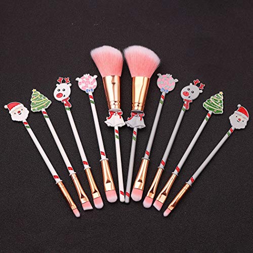 Fascigirl 5PCS Set De Pinceles De Maquillaje Multiuso Lovely Cosmetic Brush Pincel De Belleza Para Navidad