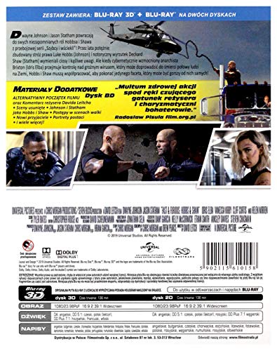 Fast & Furious Presents: Hobbs & Shaw [Blu-Ray]+[Blu-Ray 3D] [Region Free] (Audio español. Subtítulos en español)