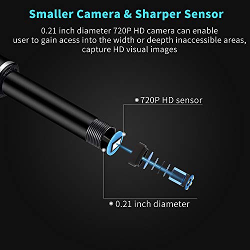 FDGBCF De Alta definición Visual del oído Cuchara de Limpieza del endoscopio Limpiador del oído eliminación de la Cera USB para Android Tipo-C con la cámara Mini Cuidado del oído