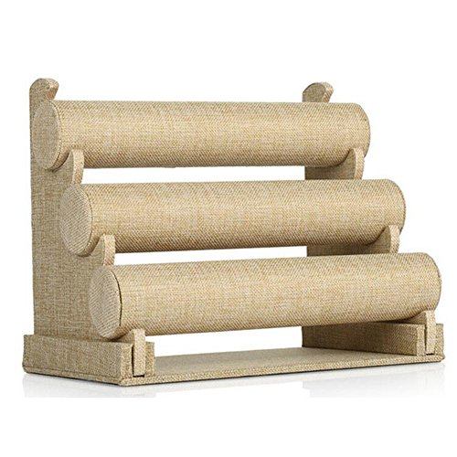 Feibrand Organizador Pulseras Soporte para Bisutería Pulseras Joyería (Natural)