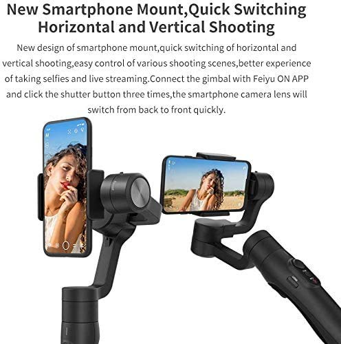 FeiyuTech Vimble 2S Handheld Gimbal Stabilizer para Smartphone iPhone 11/11prox/11 pro max/8/7 huawei samsong con Barra de extensión de 18 cm