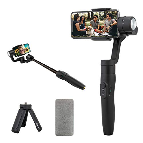 FeiyuTech Vimble 2S Handheld Gimbal Stabilizer para Smartphone iPhone 11/11prox/11 pro max/8/7 huawei samsong con Barra de extensión de 18 cm