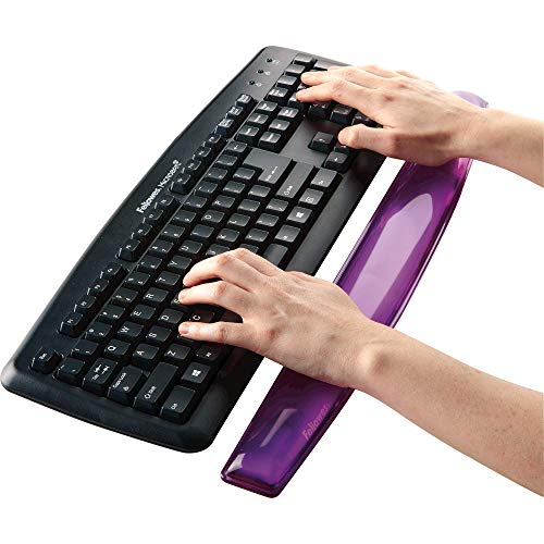 Fellowes Gel Crystals - Reposamuñecas para Teclado, Violeta