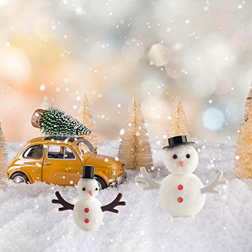 FEPITO 132Pcs Kits de fabricación de muñecos de Nieve de Navidad DIY Incluye Mini Sombreros, Nariz de muñeco de Nieve, alas de plástico para Manualidades de Adornos de Bricolaje Decoración de Navidad