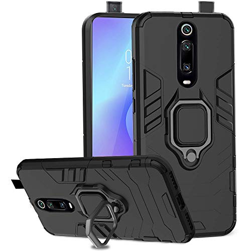 Ferilinso Funda para Xiaomi Mi 9T Pro/Mi 9T,Elegante Armadura híbrida Robusta Funda de Doble Capa de Alta Resistencia para PC Duro Caso para Funda Xiaomi Mi 9T Pro/Mi 9T(Negro)