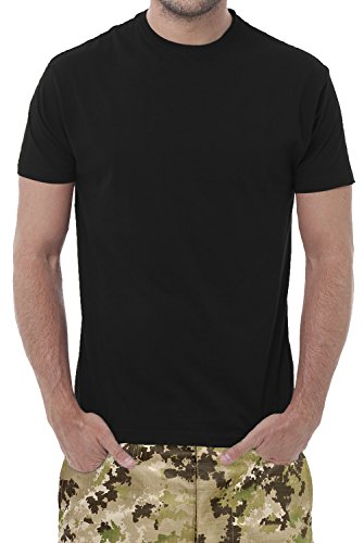 Fermento Italia Juego de 3 Camisetas de Color Verde Militar - Camiseta Unisex - 100% algodón - 150 Gramos - Modelo JHK. TSRA 150 Negro Medium