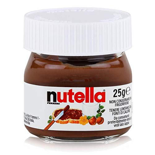 Ferrero Nutella pequeño mini diseño cristal 32er Juego a 25 g, Pan, untar Crema nugat Nuez, Chocolate auftrich