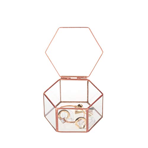 Feyarl - Caja de cristal para pendientes (cobre)