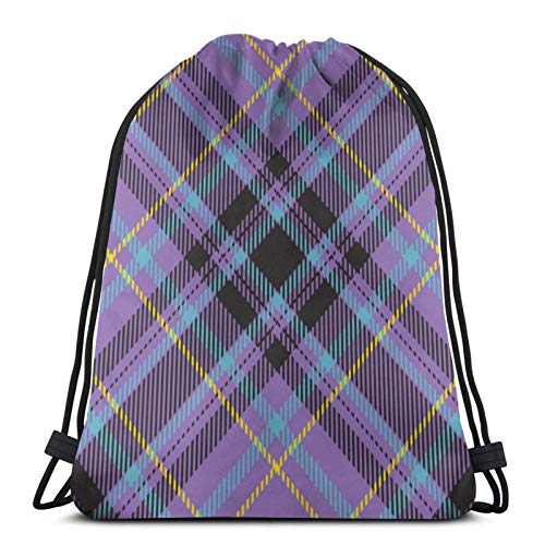 fgjfdjj Tartan Scotland Plaid Retro Personalizado Bolsa con cordón, natación, fútbol, ​​Gimnasio, Mochila Escolar para niños y niñas