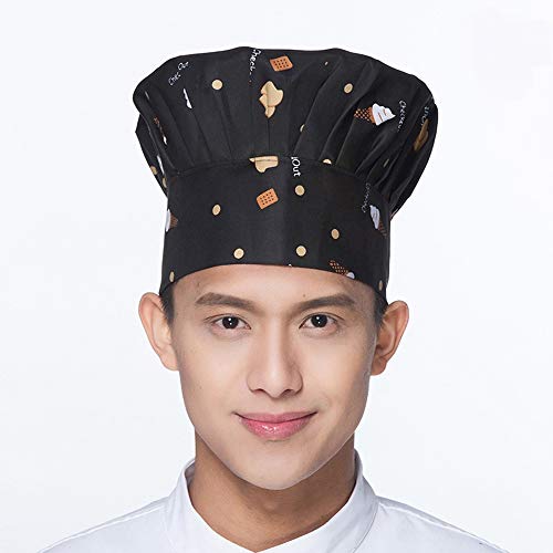 FHFF Gorro de cocinero Nuevo Unisex Hat Fold Cap Chef Hat Alta Calidad Venta Al Por Mayor Sólido Sushi Chef Camarero Sombreros Adultos Un Tamaño Foto