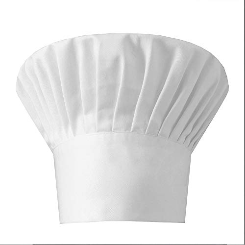 FHFF Gorro de cocinero Nuevo Unisex Hat Fold Cap Chef Hat Alta Calidad Venta Al Por Mayor Sólido Sushi Chef Camarero Sombreros Adultos Un Tamaño Foto
