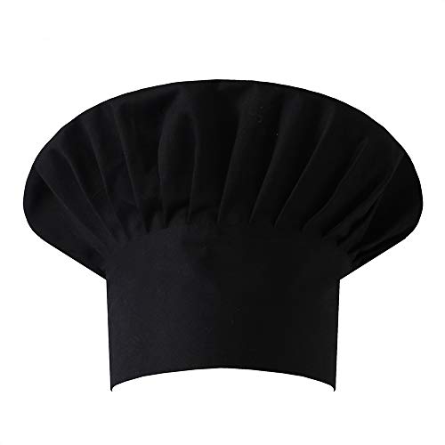 FHFF Gorro de cocinero Nuevo Unisex Hat Fold Cap Chef Hat Alta Calidad Venta Al Por Mayor Sólido Sushi Chef Camarero Sombreros Adultos Un Tamaño Foto