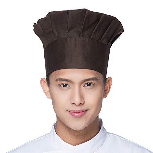 FHFF Gorro de cocinero Nuevo Unisex Hat Fold Cap Chef Hat Alta Calidad Venta Al Por Mayor Sólido Sushi Chef Camarero Sombreros Adultos Un Tamaño Foto