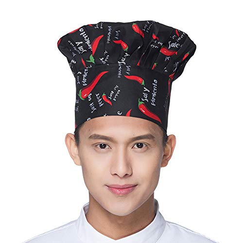 FHFF Gorro de cocinero Nuevo Unisex Hat Fold Cap Chef Hat Alta Calidad Venta Al Por Mayor Sólido Sushi Chef Camarero Sombreros Adultos Un Tamaño Foto