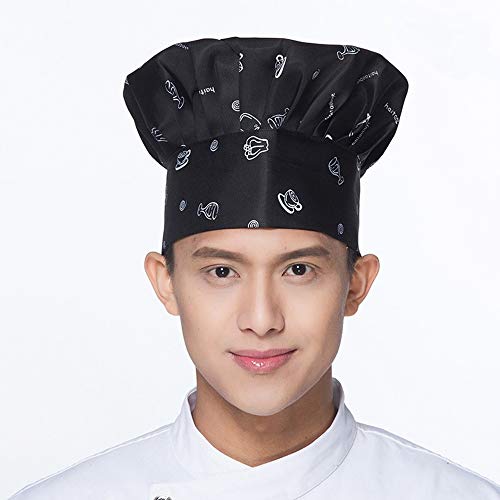 FHFF Gorro de cocinero Nuevo Unisex Hat Fold Cap Chef Hat Alta Calidad Venta Al Por Mayor Sólido Sushi Chef Camarero Sombreros Adultos Un Tamaño Foto