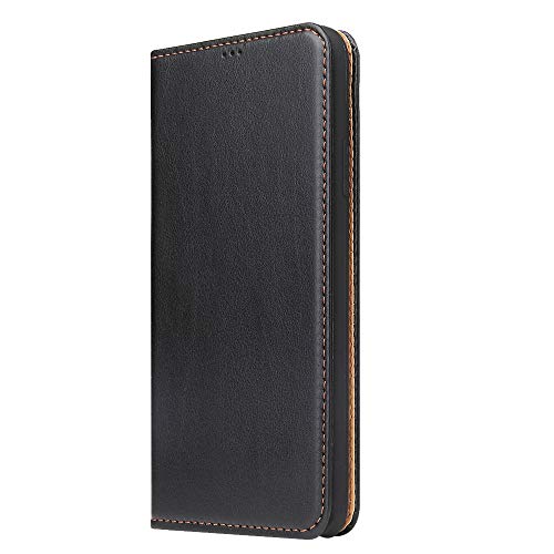 FIERRE SHANN Funda para iPhone 11 Pro MAX Piel sintética de Poliuretano termoplástico (TPU), con Tarjetero, Cierre magnético, Funda para iPhone 11 Pro MAX de 6,5 Pulgadas (2019), Color Negro