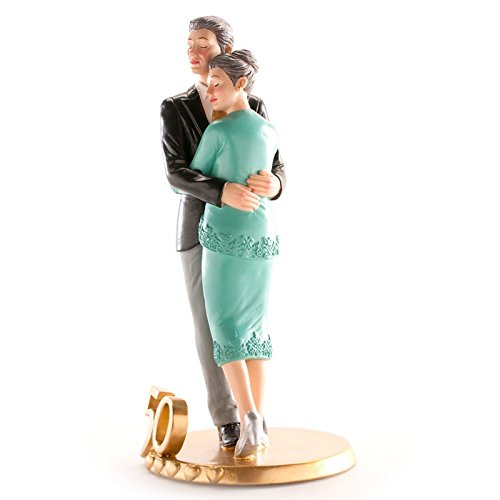 Figura pastel bodas de oro 50 aniversario GRABADA/figuras PERSONALIZADAS para tarta o regalo