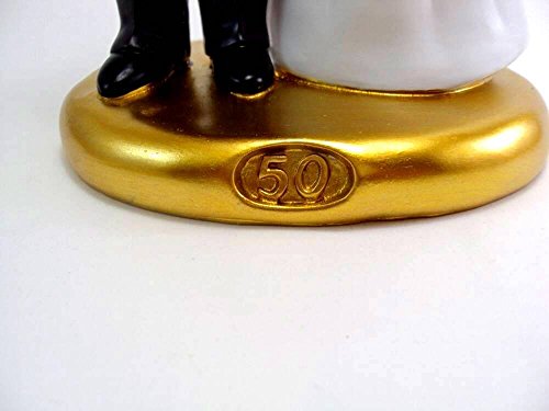 Figura tarta bodas de oro 50 aniversario GRABADA figuras PERSONALIZADA para pastel o regalo