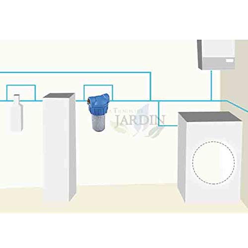 FILTRO ANTICAL calentadores y calderas 1/2" con vaso contenedor y filtro de polifosfatos. Elimina la capacidad incrustante de la cal.