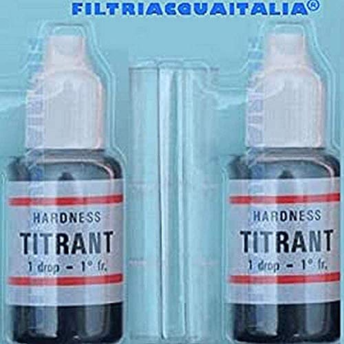 Filtros de agua Italia Titrant Kit de análisis de dureza del agua (grados franceses) para medir la cal, juego de 2 unidades