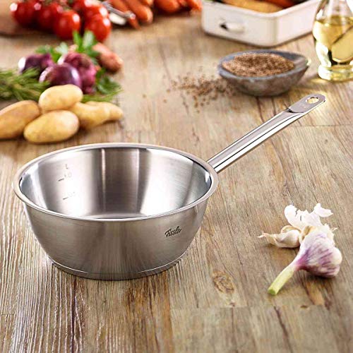 Fissler original-profi collection / Sartén honda de acero inoxidable (1 litros, Ø 16 cm), sin tapadera, apta para cocinas de inducción, gas, vitrocerámica y eléctricas