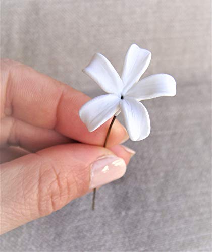 Flor de Azahar de porcelana fría para tocados y arreglos florales. Hechas a mano. PRECIO: 1 UNIDAD