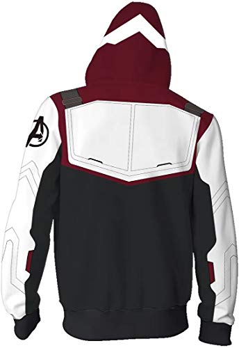 FLYCHEN Hombre Sudadera con Capucha 3D Impreso Avengers Endgame Film Superhero Men's Hoodie Personalizado - Burgundy - 2XL