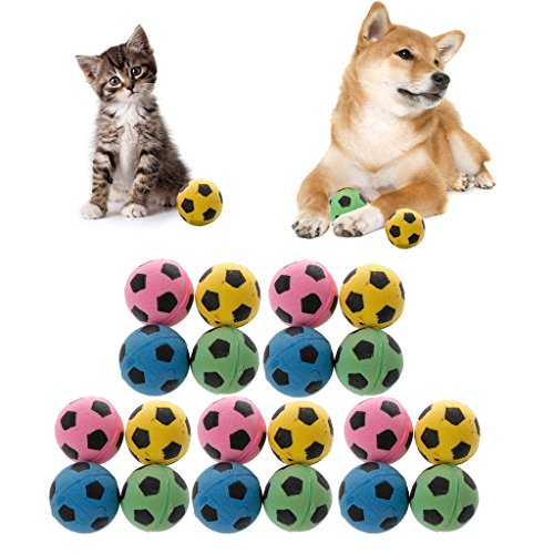 Fogun - Pelotas de goma EVA para gatos, 20 unidades, espuma suave, juguete rascador para gatos