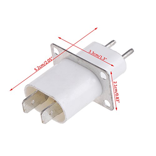 Forgun Home Magnetron - Convertidor de enchufe de 4 pines, color blanco