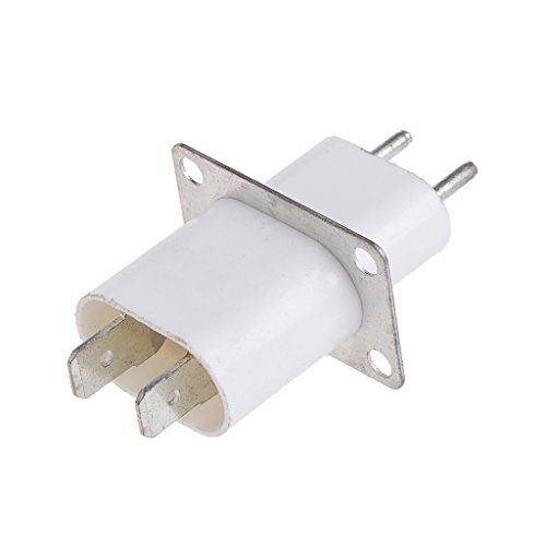 Forgun Home Magnetron - Convertidor de enchufe de 4 pines, color blanco