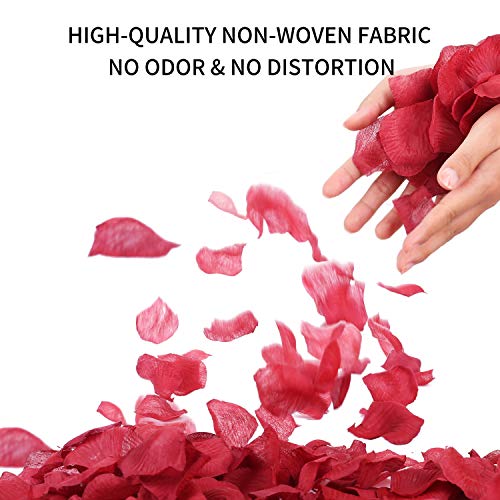 FORMIZON 3000 Piezas Pétalos de Rosa, Petalos Artificiales Confeti de Rosas, Hermosos Rojo Flores de Rose para el Día de San Valentín, Bodas, Fiestas