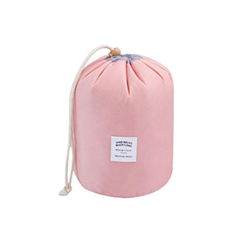 Fossen Neceser de Viaje Bolsas de aseo con Cordón Bolsa de Almacenamiento Organizador de Maquillaje Cosmética Bolsa de Lavado (Rosa)