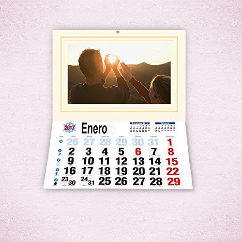 FOTOCENTER Calendarios Personalizados faldilla 32 x 44 cm - Imprime tu Pack de 2 calendarios idénticos.