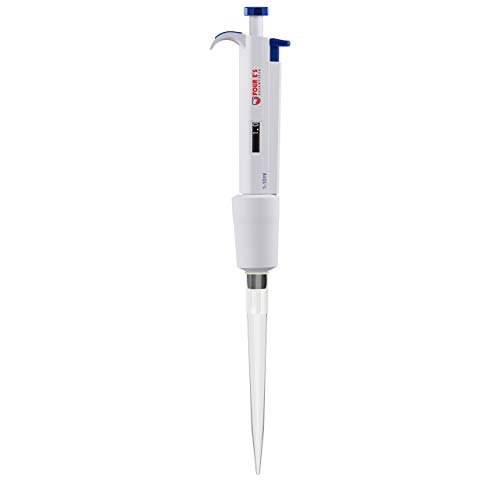 Four E'S Scientific 1-10ml Pipetas monocanal variable ajustable micropipetas con 20 puntas de pipeta