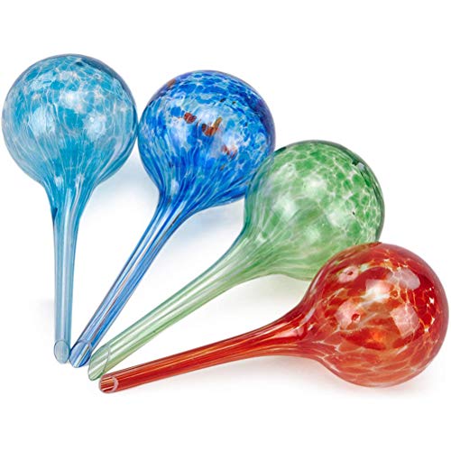 Fovely Globos de Riego 100Ml Planta de Riego Automático Bombillas de Vidrio Dispositivos de Globos de Riego de Plantas Alimentador de Agua de Jardín Interior Al Aire Libre para Plantas