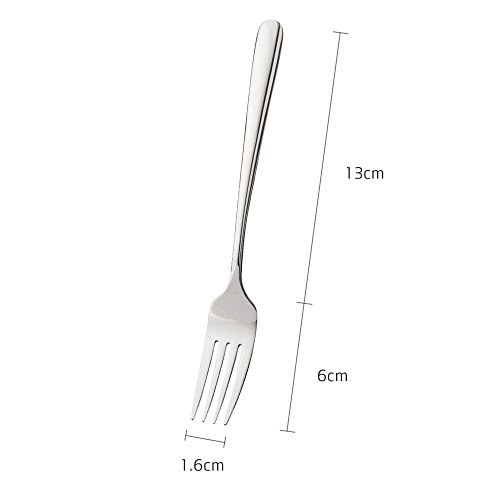 FOXAS Set de 6pcs Tenedores de Mesa Cena Carne Pasta Horquilla, Acero Inoxidable 304